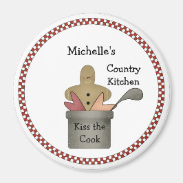 Country Kiss the Cook Magnet