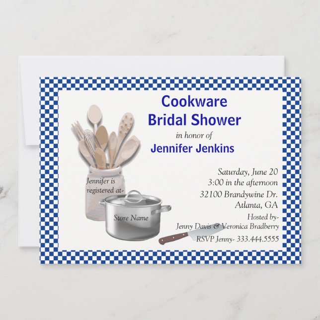 Country Kitchen Bridal Dusche Einladung (Vorderseite)