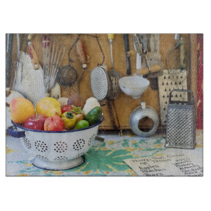 Country Kitchen Glas Schneidbrett 15"x11" Schneidebrett