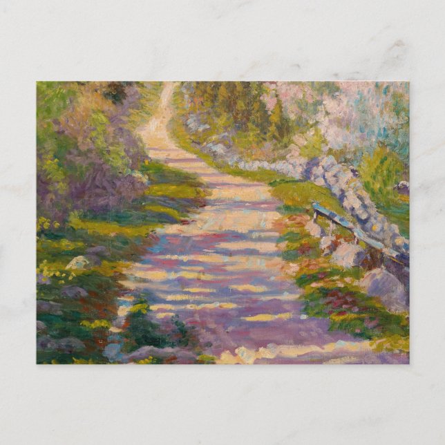Country Lane von Newell Convers Wyeth Postkarte (Vorderseite)