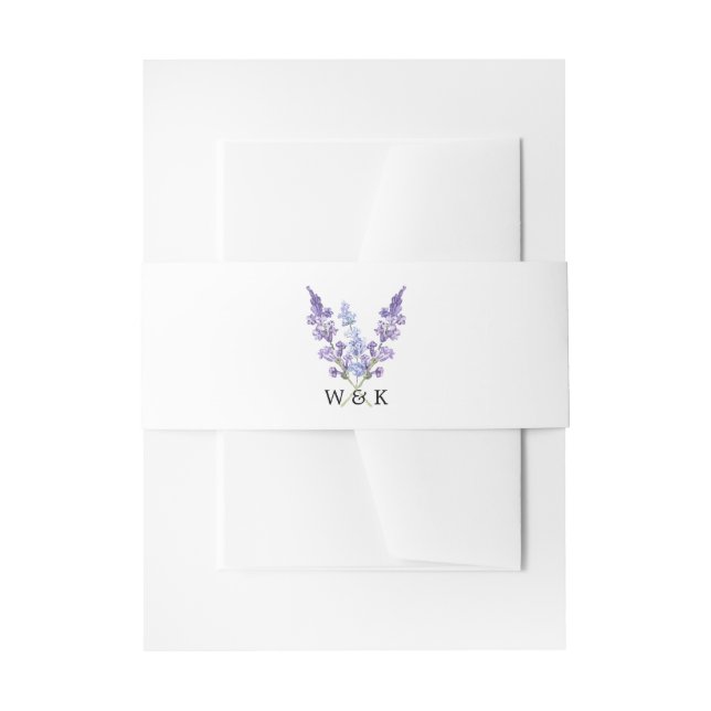 Country Lavender Wedding Einladungsbanderole (Vorderseite Beispiel)