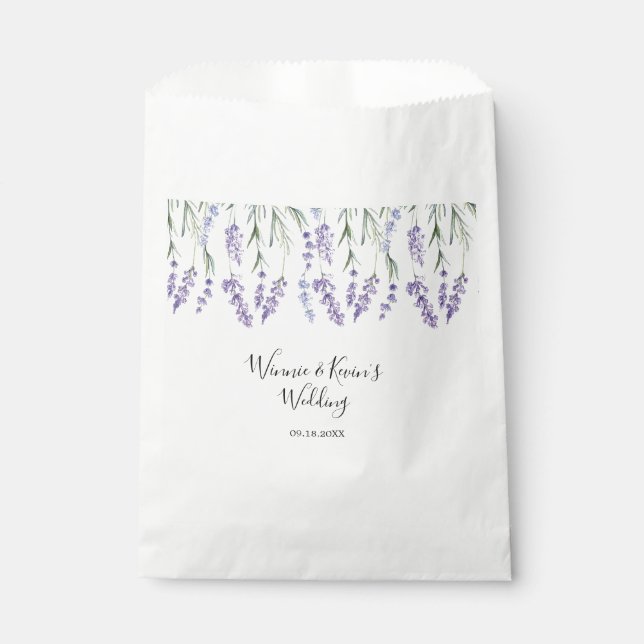 Country Lavender Wedding Geschenktütchen (Vorderseite)