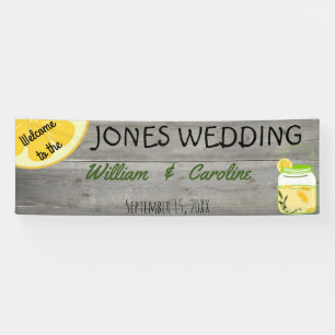 Country Lemonade Mason Jar Rustic Wedding Banner