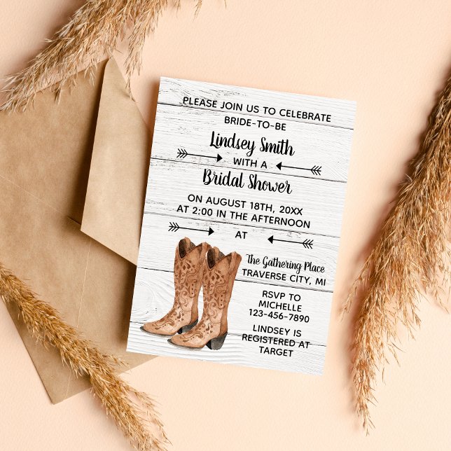 Country Liebe Western Rustikales Cowboy Brautparty Einladung (Von Creator hochgeladen)