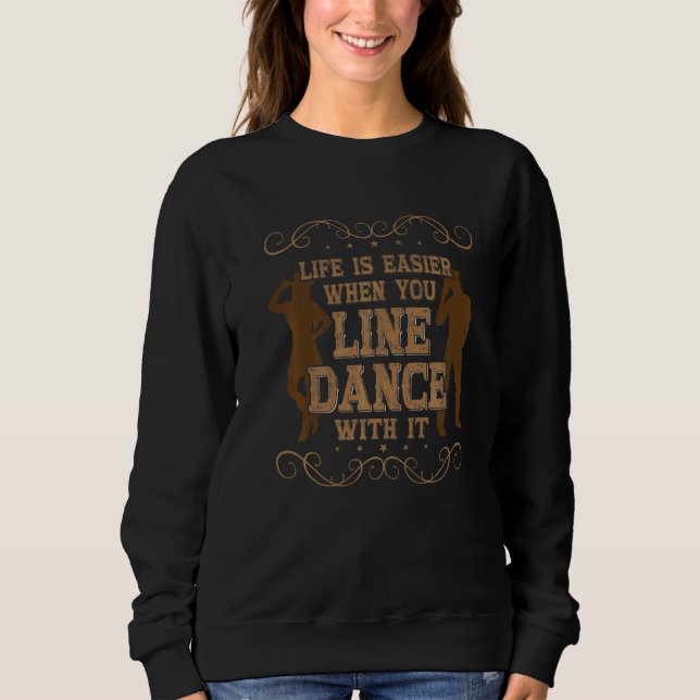 Country Line Dance Apperal for Woman Cowgirl Lined Sweatshirt (Vorderseite)