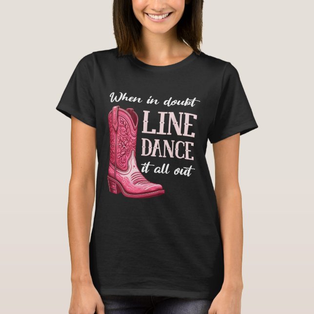 Country Line Dancing Women Girl T-Shirt (Vorderseite)