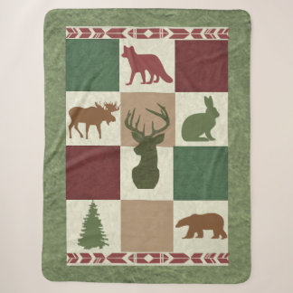 Country Lodge Animal Blanket Sherpadecke
