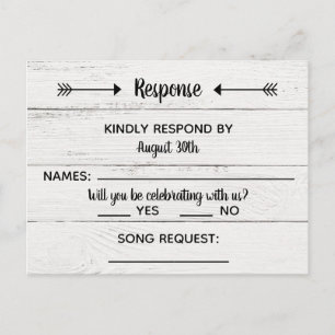 Country Love Western Rustic Carte postale RSVP