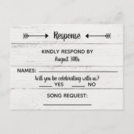 Country Love Western Rustic Carte postale RSVP