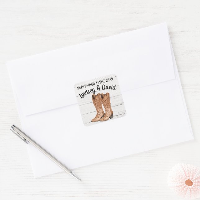 Country Love Western Rustic Stickers (Enveloppe)