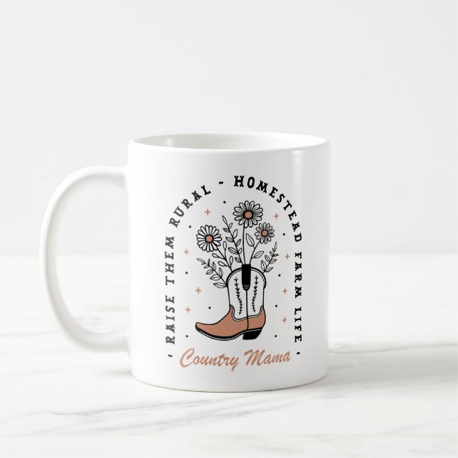 Country Mama Hausmädchen Hausmeister Landleben Zit Kaffeetasse (Links)