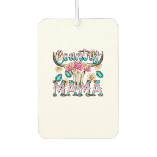 Country Mama Retro Groovy Kuh Skull Country Rodeo Autolufterfrischer