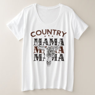 Country Mama Western Mama Große Größe T-Shirt