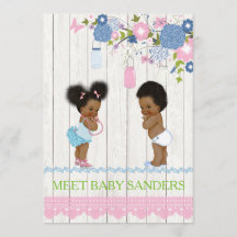 Country Mason Jar Baby Reveitation