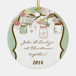 Country Mason Jar Personalisierter Name Ornament