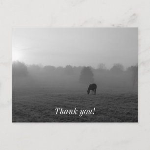 Country Morning Graustufen Danke, Postcard Postkarte