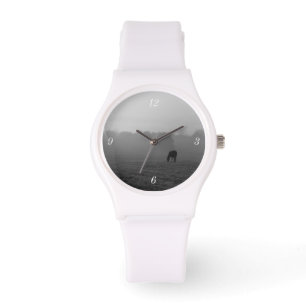 Country Morning Grayscale Armbanduhr