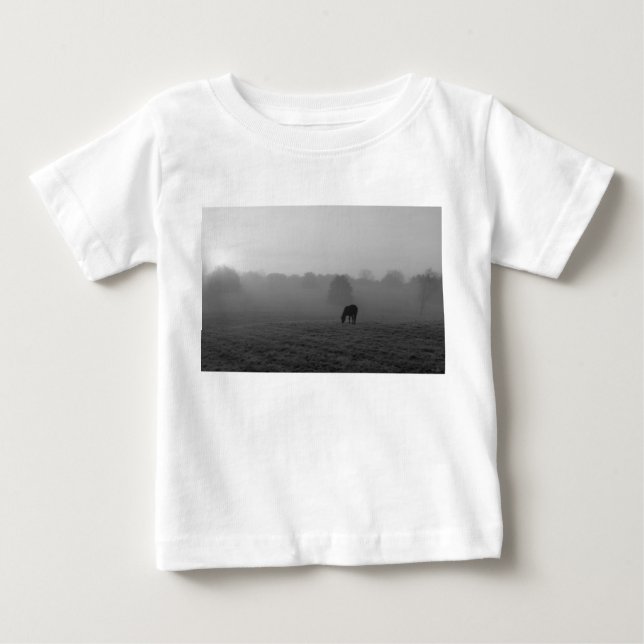Country Morning Grayscale Baby T-shirt (Vorderseite)
