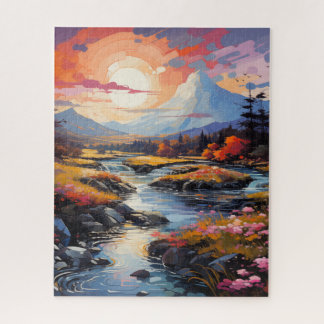 Country Morning Stream Nature Jigsaw Puzzle