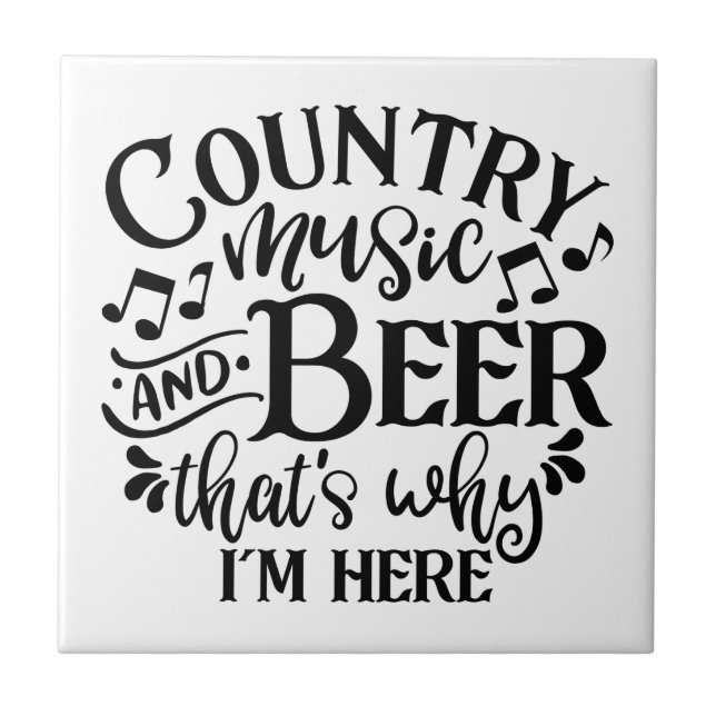 Country Music and Ber Country Music Ideas Fliese (Vorderseite)