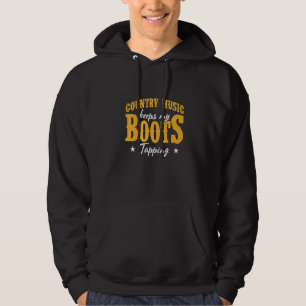 Country Music Behalte meine Stiefel Stechend Line  Hoodie