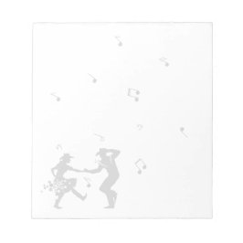Country Music Dancing Notes musicales Bloc-notes