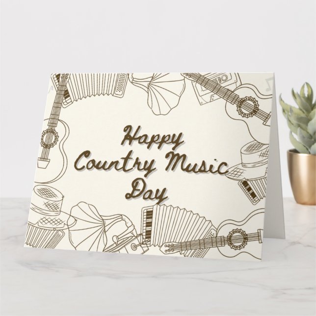 Country Music Day Karte (Kleine Pflanze)
