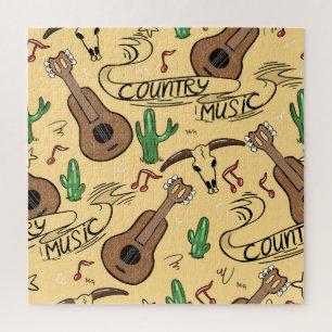 Country Music Gitarre Cactus Pattern
