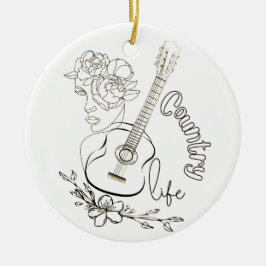 Country Music Keramik Ornament