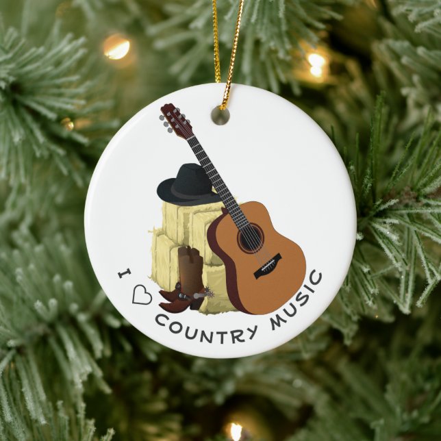 Country Music Keramik Ornament (Baum)