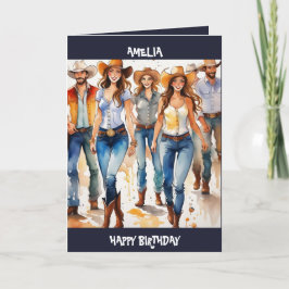 Country Music Line Dancing, Carte d'anniversaire m