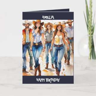 Country Music Line Dancing, Carte d'anniversaire m