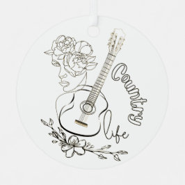 Country Music Ornament Aus Metall