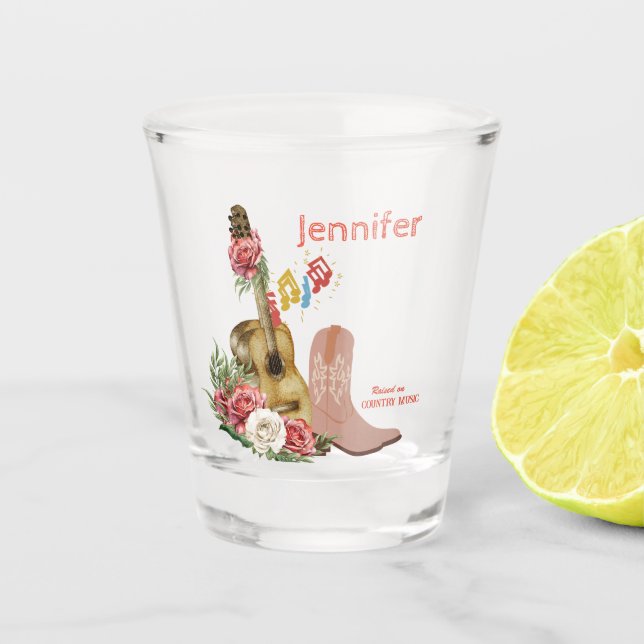 Country Music Personalisiert Schnapsglas (Vorderseite)
