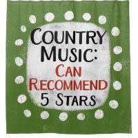 Country Music Review 5 Stars Duschvorhang