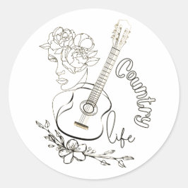 Country Music Runder Aufkleber
