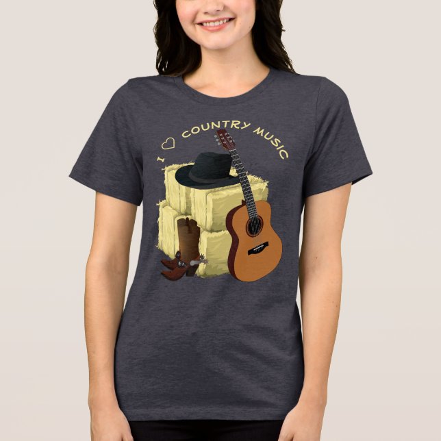 Country Music Tri-Blend Shirt (Vorderseite)