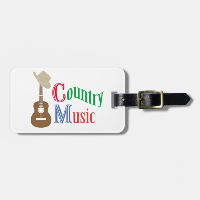 Country Musik Gepäckanhänger (Vorderseite horizontal)