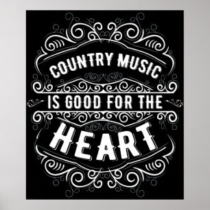 Country-Musik-Geschenk Frauen Musikliebhaber Count Poster