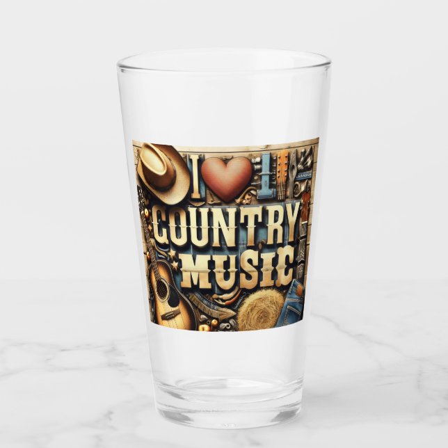 Country-Musik. Glas (Vorderseite)
