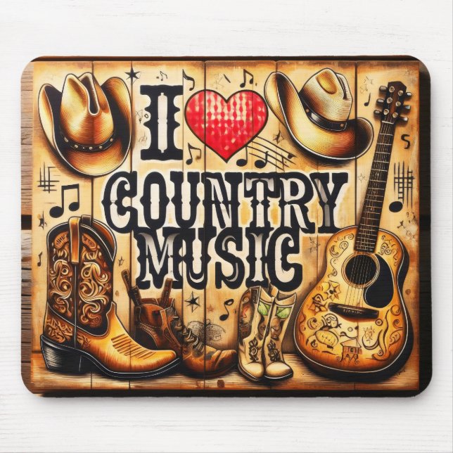 Country-Musik-Mauspad. Mousepad (Vorne)