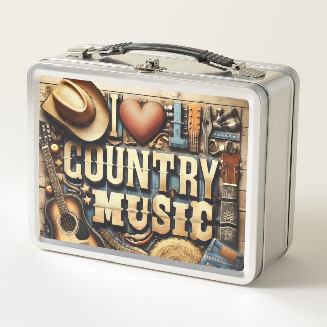 Country-Musik. Metall Brotdose (Vorderseite)