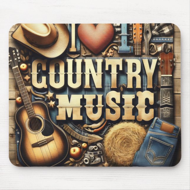 Country-Musik. Mousepad (Vorne)