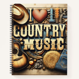 Country-Musik. Notizbuch