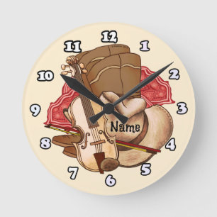 Country-Musik Runde Wanduhr
