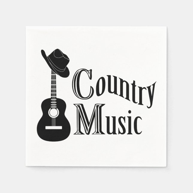 Country Musik Serviette (Vorderseite)