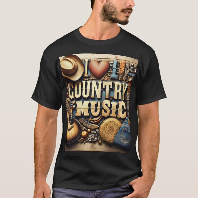 Country-Musik. T-Shirt (Vorderseite)