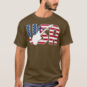 Country-Musik USA Vintage-Gitarre amerikanische Fl T-Shirt