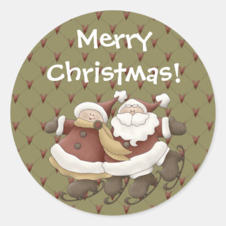 Country Nowel Père Noël Sticker de Noël