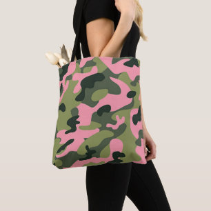Country Pink Green Army Camouflage Camouflage Must Tasche